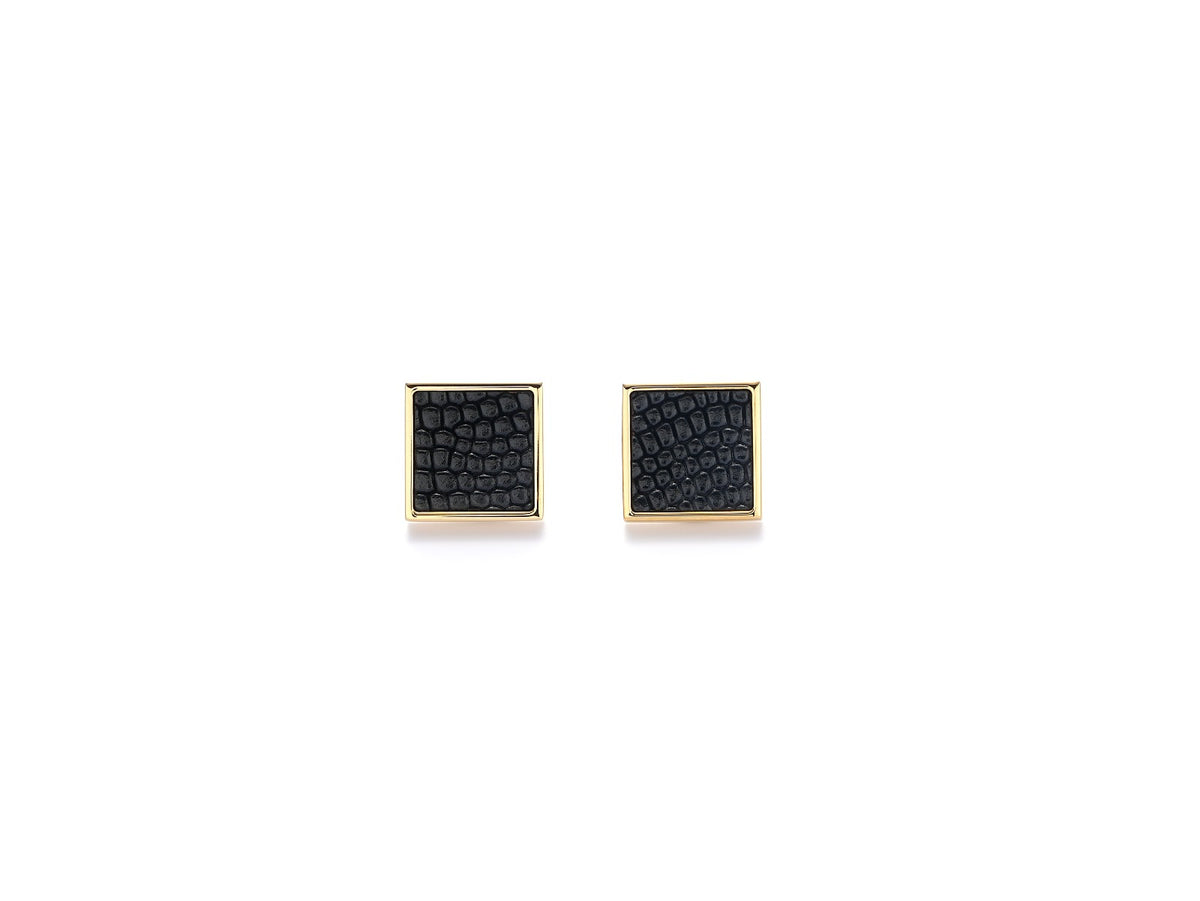 Vesper Mini Earrings in gold and black by DOTTHZ